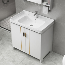 Light luxury floor wash bathroom cabinet combined modern minimal toilet washwash wash basin one tablet