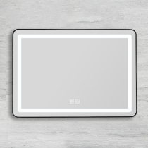 Bathroom smart bathroom mirror Touch screen anti-fog makeup mirror led defogging mirror with light toilet square mirror