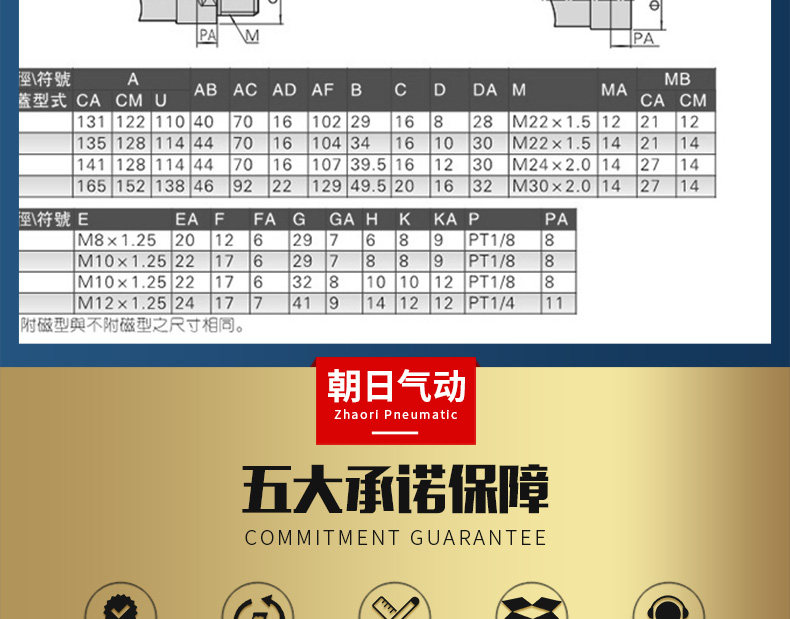 Цилиндр tmal20迷你气缸铝合金小型气动16/20/25/32/20x25x50x75x100现货 TPM
