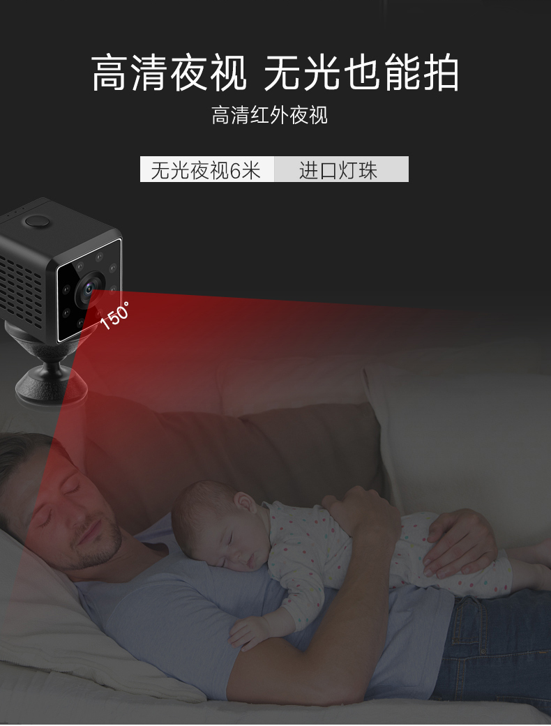 camera mini thu nhỏ màn hình không dây gia đình nhỏ nhà HD đêm tầm nhìn wifi di động thăm dò từ xa - Máy quay video kỹ thuật số máy quay dưới nước