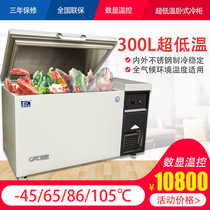 Jiesheng ultra-low temperature freeze dry freezer-40-60-80 degree horizontal commercial cryogenic 300L test refrigerator