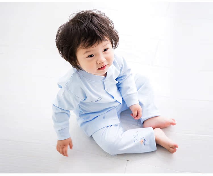 Bộ đồ lót trẻ em cotton cho nam và nữ quần áo sơ sinh mùa thu trẻ em mùa xuân và mùa thu quần áo trẻ em shop quan ao baby