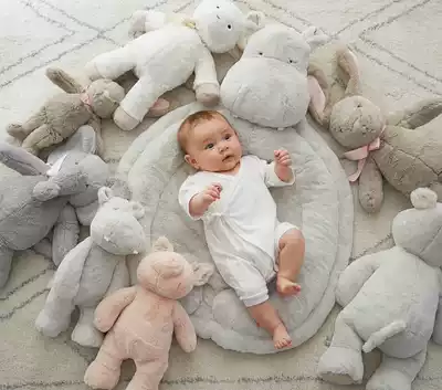potterybrankids white noise music baby elephant lamb rabbit pig newborn baby stuffed doll doll