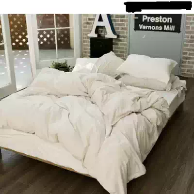 Foreign trade original single export to Japan 40 cotton knitted bedding pillowcase quilt cover bed hats four sets