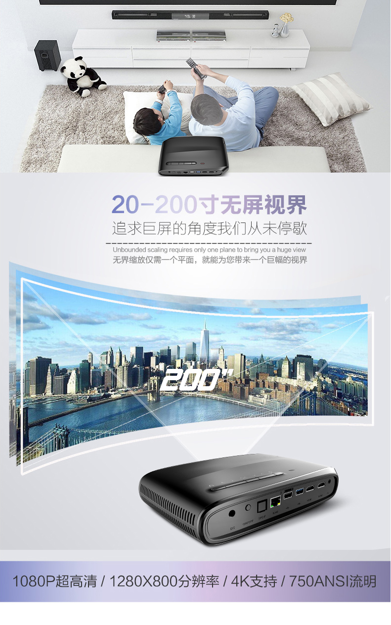 Máy chiếu thông minh RD-602 3D HD Văn phòng tại nhà 1080p Máy chiếu không dây Wifi Mini máy chiếu vật thể giá rẻ