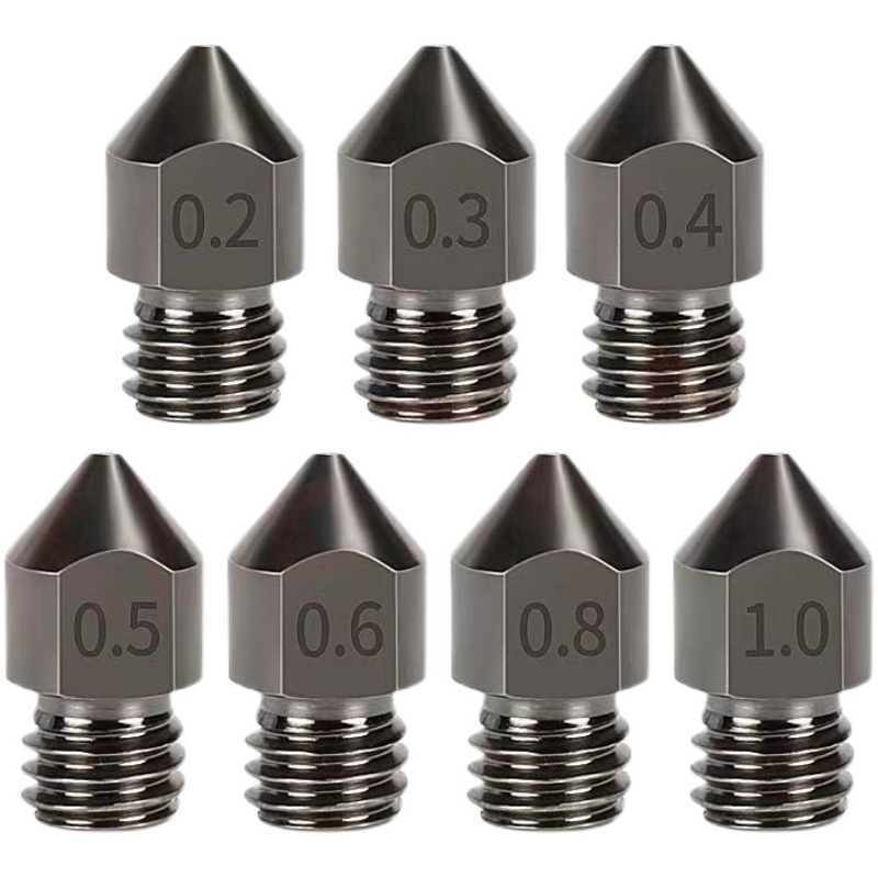 High quality 3D Inform machine accessories MK8 nozzle 1 75mm 0 2-1 2-1 0mm 0mm hardened steel reinforced abrasion resistant
