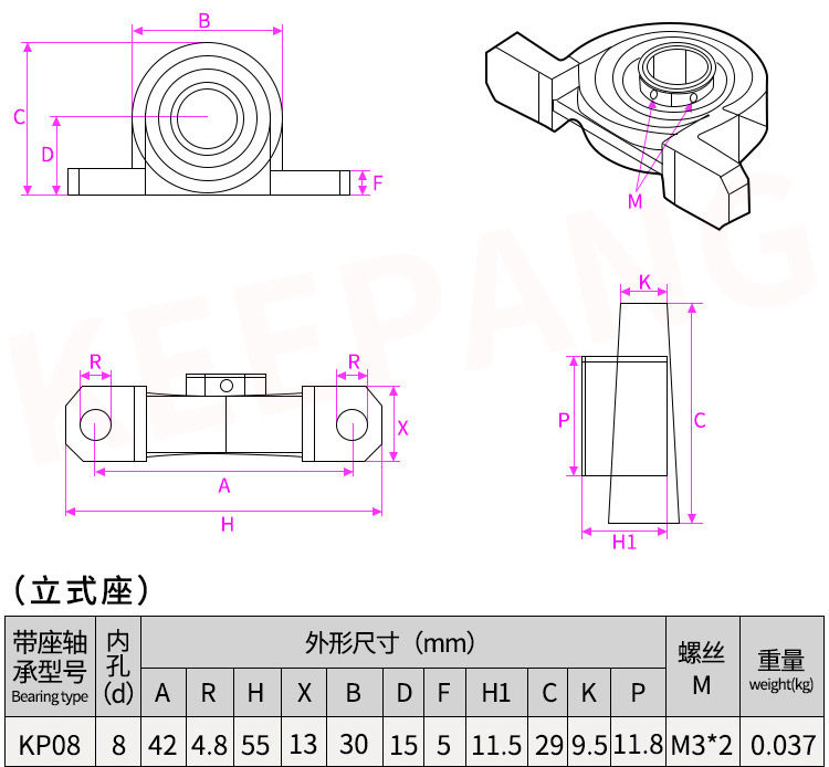 Винты 优质3d打印机配件t8丝杆步进电机丝杆套装+螺母座螺母直径导程8mm