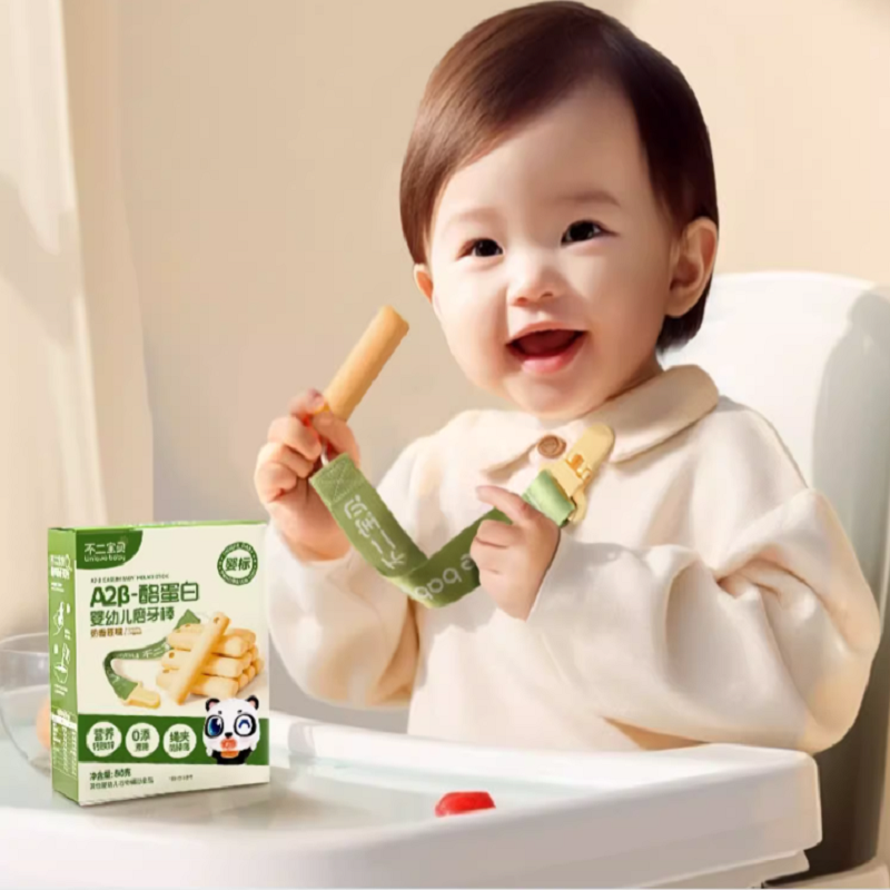 不二宝贝带绳防掉磨牙棒