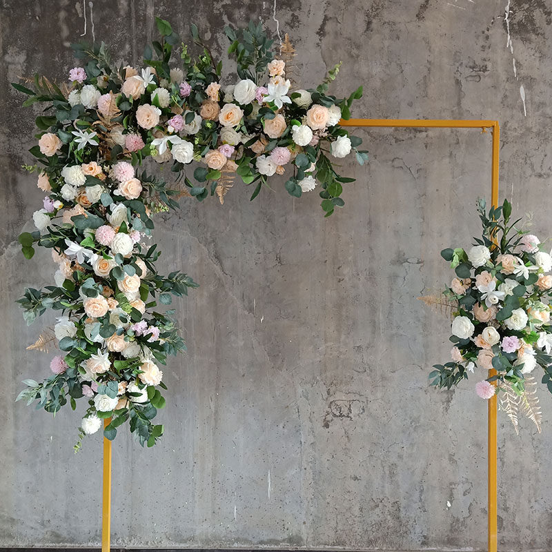 Outdoor Wedding Arrangement Arch Flower Shelf Wedding Outdoor Wedding Arrangement Supplies Emulation Flower Wedding Decoration Scene
