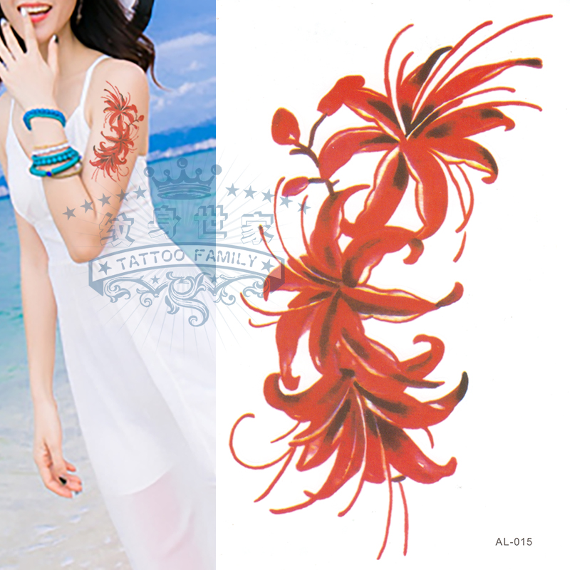 Flowers Tattoo Sticker waterproof female persistent perched fresher with fresh sexy collarbone Caesarean section Cesarean Scar Buy a One-to-One