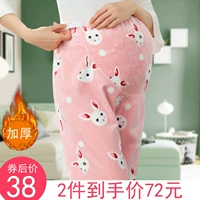 Mùa thu và mùa đông cộng với nhung dày san hô lông cừu flannel Phụ nữ mang thai quần ngủ dạ dày hỗ trợ bà mẹ nhung quần bà bầu nhà điều chỉnh quần đồ bầu giá rẻ