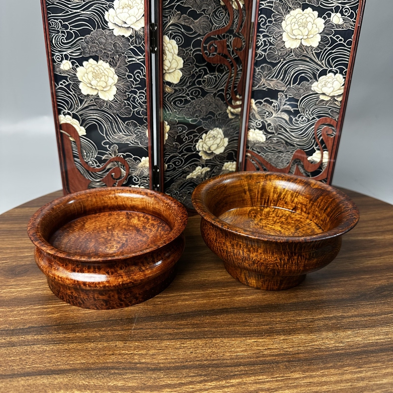 Ethnic Style Wooden Bowls for Home Use, Made from Natural Wood with Unique Patterns, Premium Quality Wooden Bowls (11- 13cm)