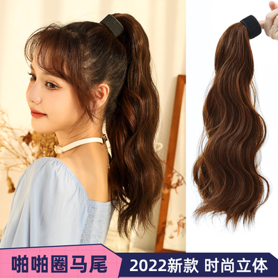 taobao agent Wig ponytail female popcut strap -style wig Short curled cloud, hot ponytail anti -ponytail drooping artifact