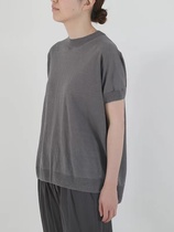 Japan Evam eva2022 Years Summer New Pint Han Hemp Round Collar Pure Color Short Sleeve Hooded Sweatshirt