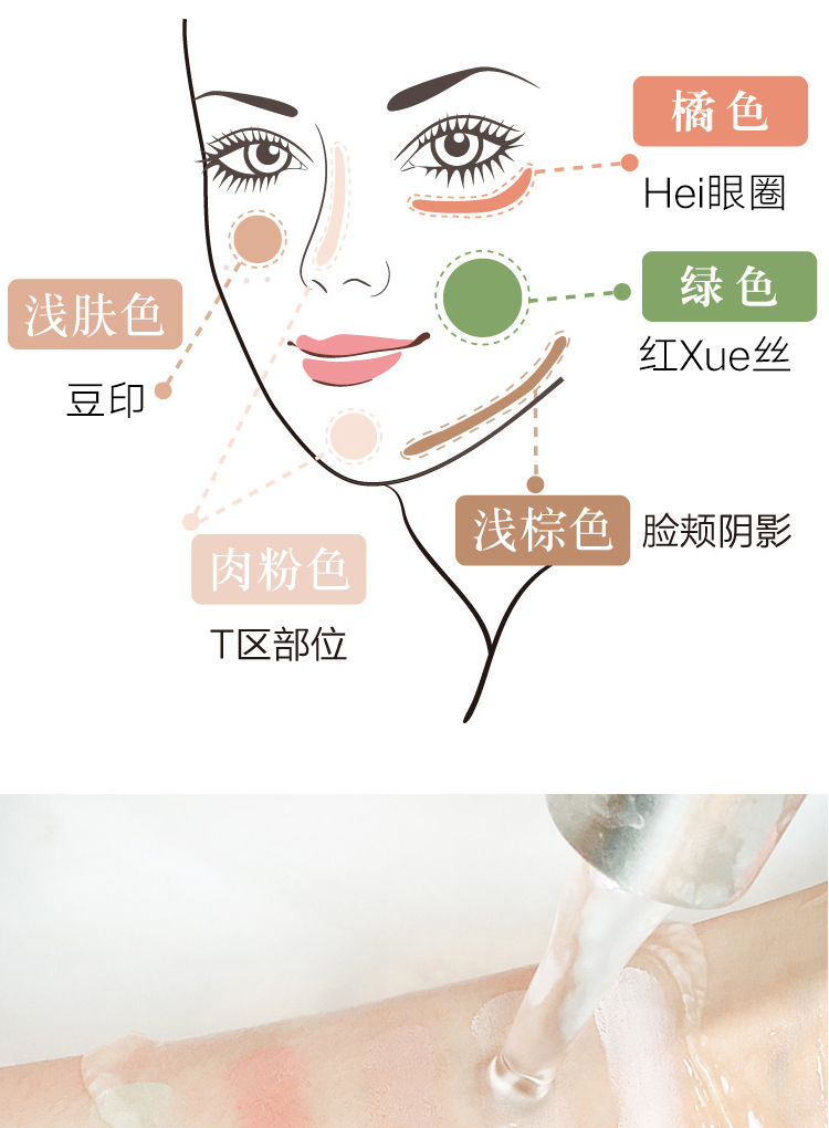 Kem che khuyết điểm mắt và môi Catrice Đức 5 khả năng sửa chữa năm màu cho quầng thâm mắt. kem che khuyết điểm hàn quốc