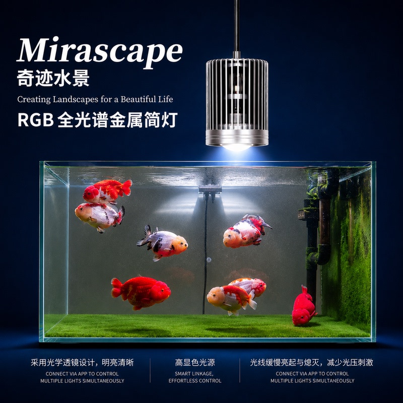 Mirascape Miracle Aquarium Light 100W Ultra Color Tube Light for Algae Growth and Enhanced Color in Ornamental Fish, Bluegill, and South American Fish