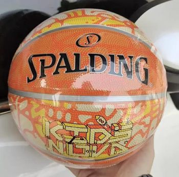 Special clearance for spalding genuine rubber basketball children's no. 5 6 adult no. 7 wear-resistant outdoor student training