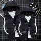 Áo vest nam mùa thu đông xuống áo vest cotton Phiên bản Hàn Quốc của chàng thanh niên mặc áo vest dày vai áo ghi lê nhiều túi
