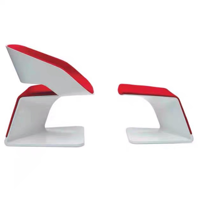 Nordic designer special-shaped fiberglass backrest reception chair outdoor lobby model room net red leisure reception chair