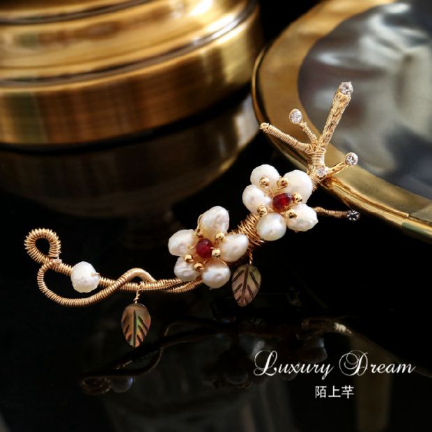 Phụ nữ Trâm Phụ kiện Áo khoác Áo khoác Thời trang Ngọc trai tự nhiên Corsages Khăn quàng cổ chân Ghim trang trí phụ kiện cài áo vest nữ