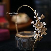 Hanghai female summer sentiment system Xianmei French retro - head hoop female summer wrapped hair press card