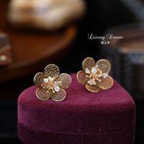 Suitable for summer ear nails female designs of retro earrings with flagrobe original design of winding flower ornaments