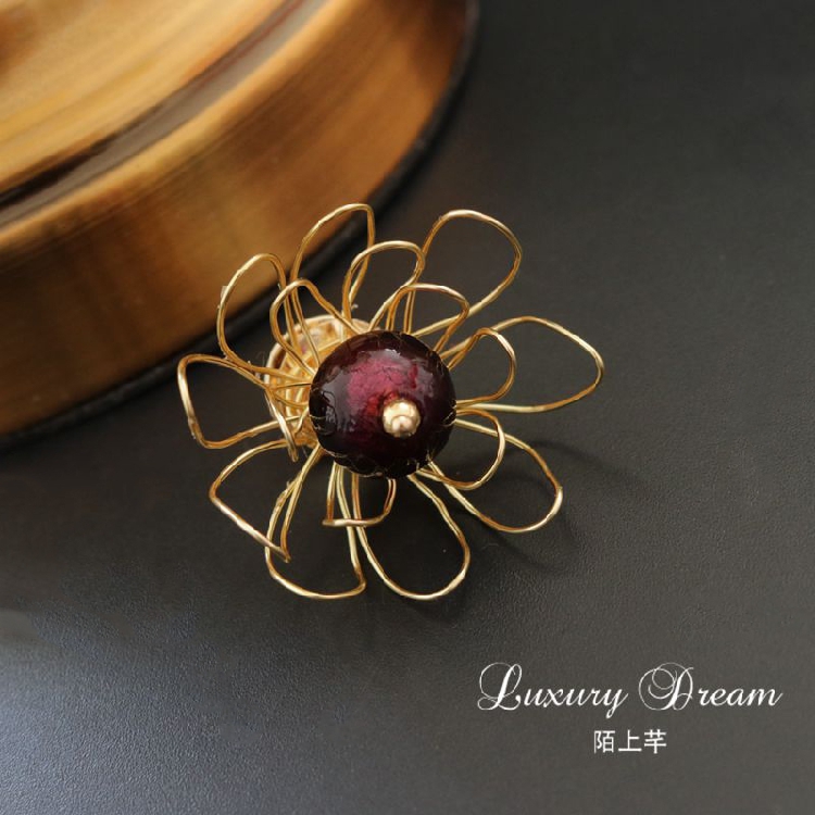 Baroque trâm cài áo chống ánh sáng pin nhỏ trang trí sáng tạo hoang dã Nhật Bản nhỏ ngọc trai trâm ghim cài cổ áo sơ mi nam