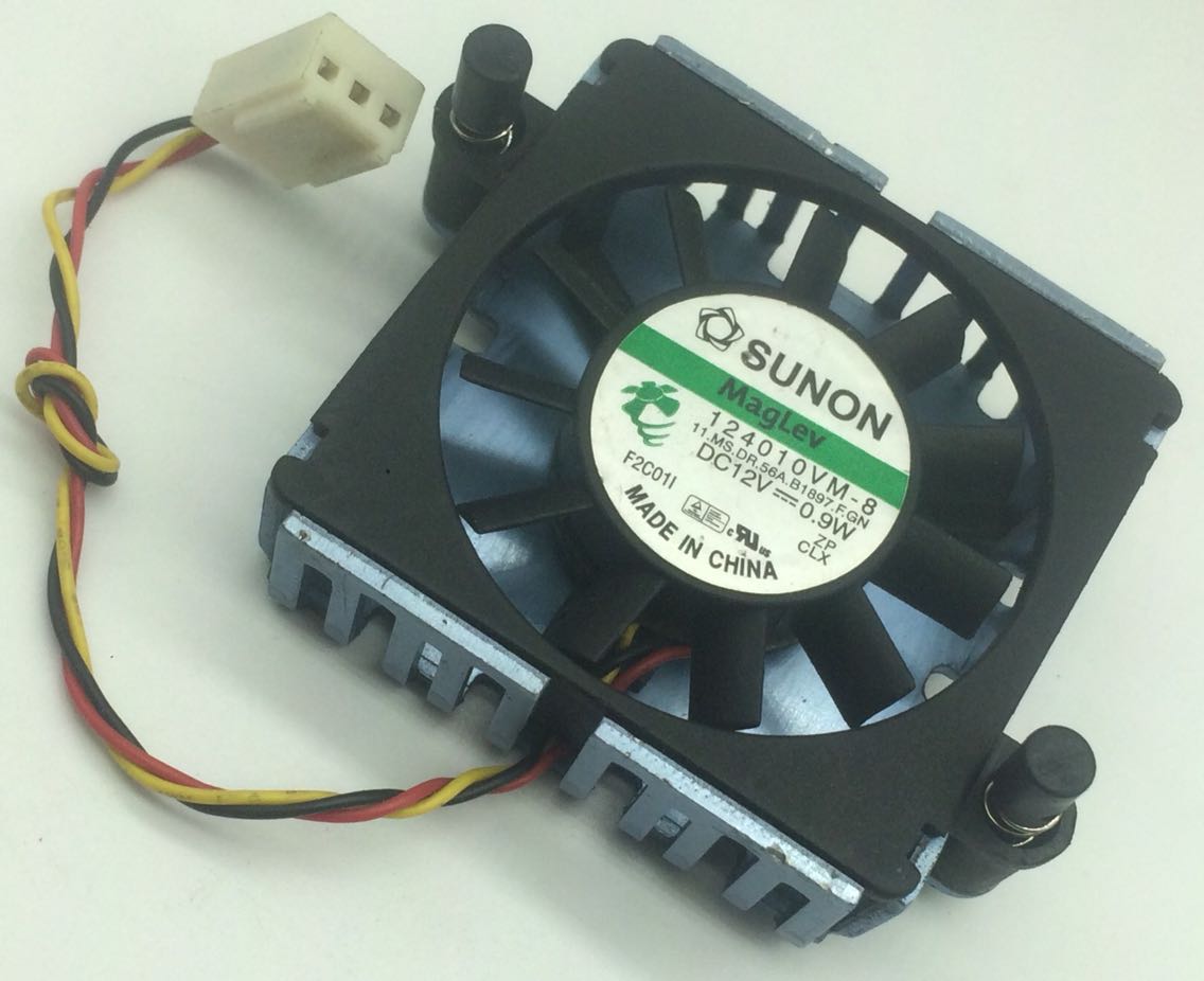 Original 124010VM-8 12V 0 9W diagonal hole distance 55MM built quasi-3-wire motherboard chip radiator