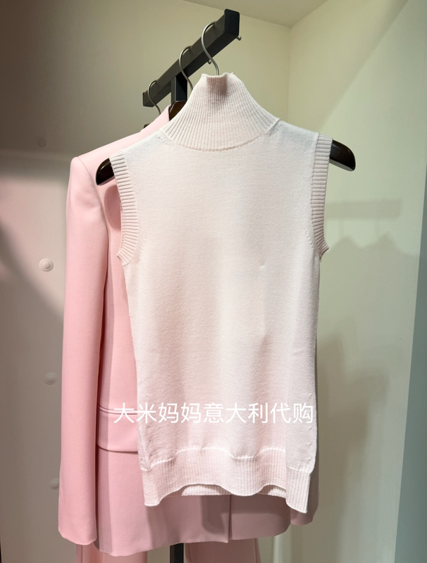 Maxmara Counter Spxschimo Classic High-Neck Sleeveless Sheep Wool Knitted Vest 26 Autumn/Winter
