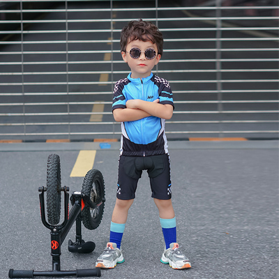 Spring Summer Men And Women Short Sleeve Children Balance Car Riding speed dry and breathable bike Sport Wheel Tracksuit Performance Suit