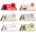 Melamine giả sứ đa phân chia sáu tấm lưới trường thức ăn nhanh tấm hình chữ nhật thương mại bộ đồ ăn nhà hàng căng tin bộ - Đồ ăn tối