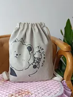 Насосная линия льняные шоколадные медведи