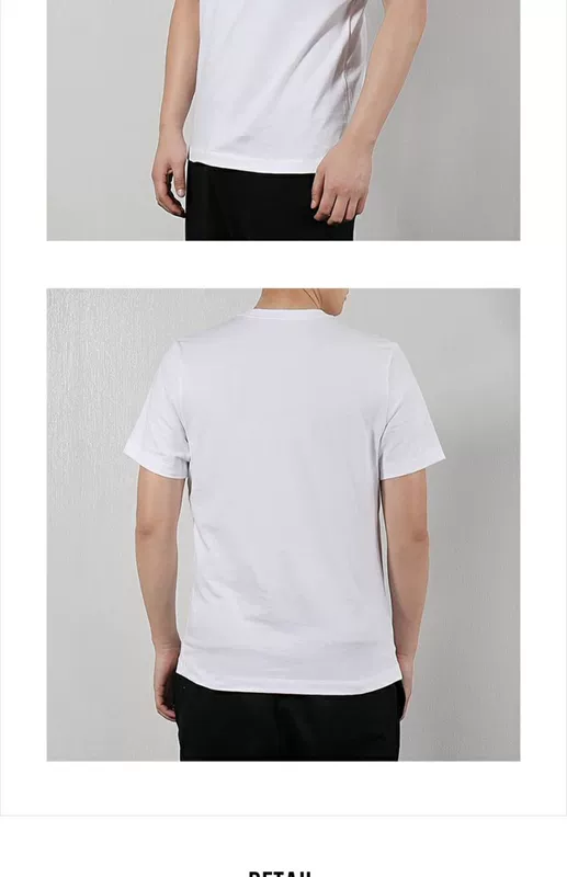 NIKE nam 2019 mới JUST DO IT Áo thun thể thao cổ tròn giản dị có đáy ngắn tay BQ0170-100 - Áo phông thể thao