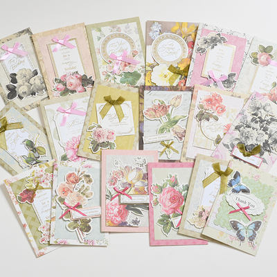 Three-dimensional hand-pasted card, country-style blessing card, universal card, thank-you card, employee birthday blessing card