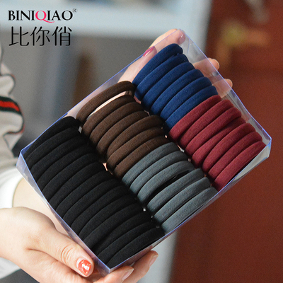 【60个】简约头绳橡皮筋黑色粗发圈