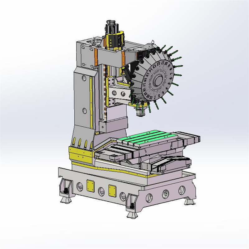 Drilling and Tapping Center Cnc Machining Equipment X2730 3D Drawings Mechanical Design Materials Sw Model