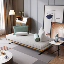 Nordic full solid wood multifunction small family sofa bed with pull-out folding creative washable day style extremely simple sofa