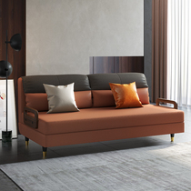 Sofa Bed Foldable Multifunction Dual-use Tech Cloth Latex Coconut Palm Small Family Type Telescopic Single Double Folding Bed