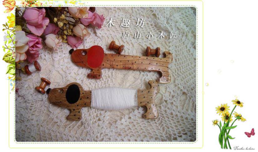 High quality imported hardwood pieces Cross embroidery Large hand - drawn log spots dog winding board