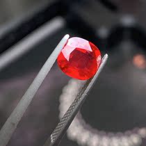 Caiyi jewelry 2 09ct natural unburned Mozambique pigeon blood red ruby ​​bare stone ring pendant color treasure