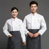 Униформа шеф-повара отеля с короткими рукавами, мужская летняя кухня отеля, столовая, столовая, униформа шеф-повара, униформа шеф-повара с длинными рукавами, осенняя одежда