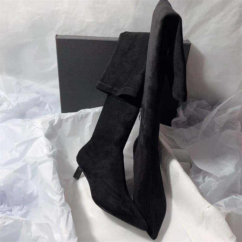 New Autumn and Winter Long Boots, Over-The-Knee Boots, Pointed Toe Stiletto Heels, Small Heel High Boots, Slim Boots, Fashion Sock Boots, Elastic Boots New Autumn and Winter Long Boots, Over-The-Knee Boots, Pointed Toe Stiletto Heels, Small Heel High Boots, Slim Boots, Fashion Sock Boots, Elastic Boots