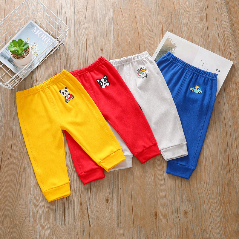 Children's pants outerwear spring and autumn loose cotton casual pants baby baby sports pants middle and small children's trousers thin section