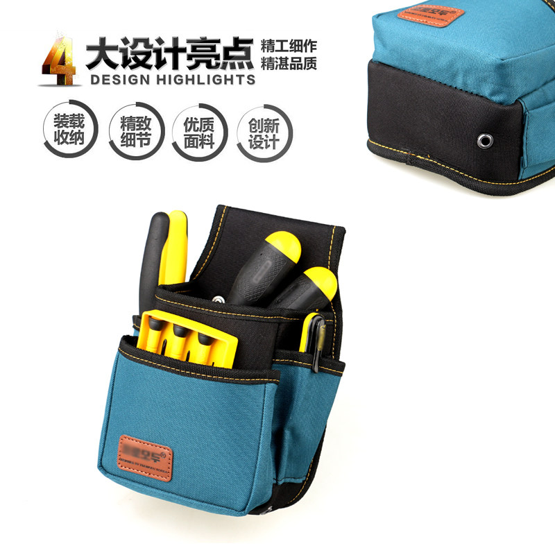 Special Heavy Duty Solid Tool Pocket Professional Thickened Multifunction Electrician Overhaul Waist-Hanging Kit