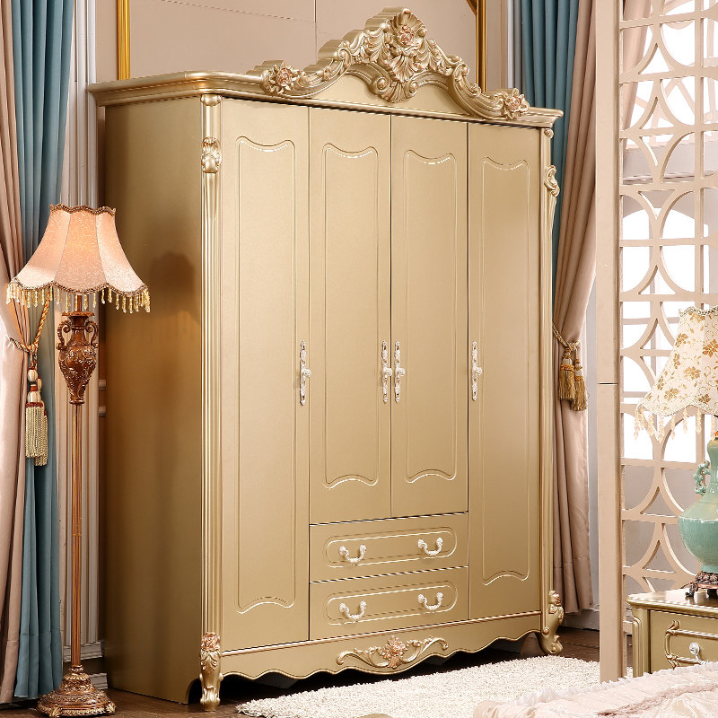 Eurostyle Ramen Wardrobe Brief Modern Closet Bedroom Home Innate economic sculptures Luxurious Four Doors Wardrobe