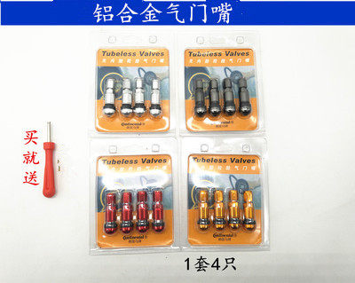 Automobile tire aluminum alloy stainless steel valve explosion-proof valve universal vacuum nozzle inflatable nozzle 4 sets