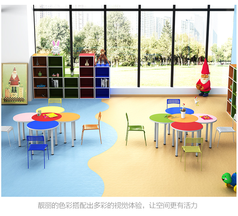 Outdoor activities color combination table student desk kindergarten desk training table computer art tutoring painting table