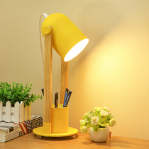 Nordic Creative Pen Holder Small Table Lamp Eye Protection Desk Student Learning Dorms No Frequency Flash Ins Girl Brief plug in