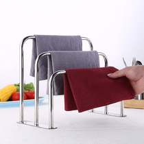 Rag rack Vertical kitchen shelf Free hole desktop dishwashing cloth storage creative hanging drying rack Rag rack