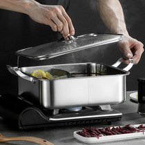 Mandarin skillet 304 stainless steel induction cookers special thickened large-capacity mandarin hot pot boiler Home Boiling Pot pot